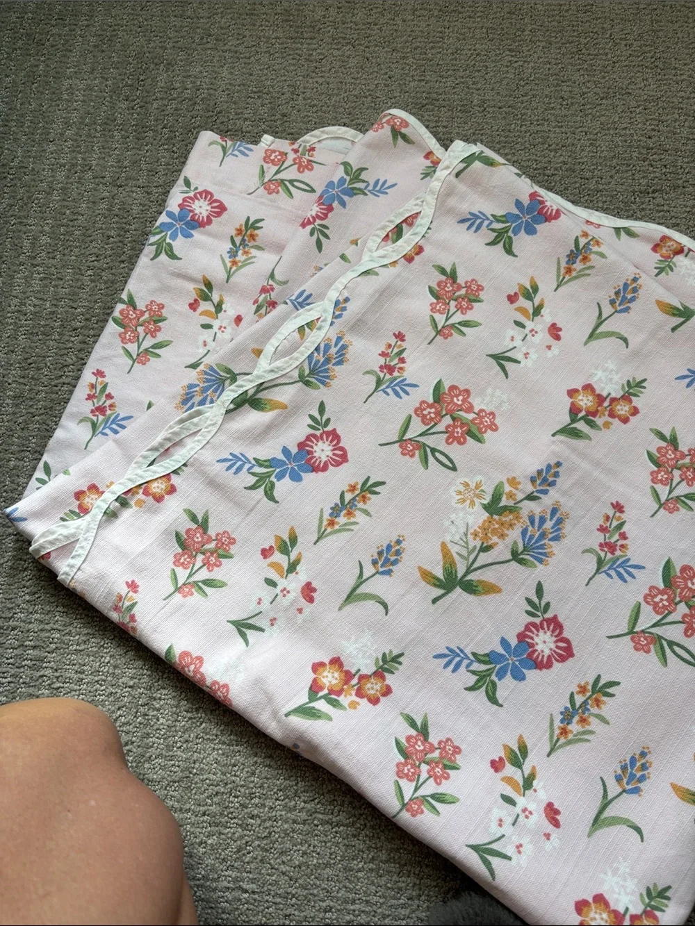 Floral Cotton Shower Curtain - Pastel Multi